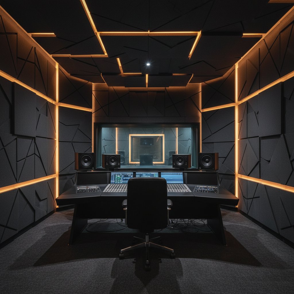 Professional soundproofing installation showing acoustic panels and insulation materials in London property